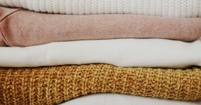 Linen Fabrics - Piled of Folded Textiles